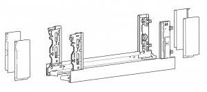 HETTICH 9257170 AvanTech YOU côté pour verre, 187/600 mm, droite, anthracite