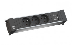 BACHMANN 916.526 unité a tiroirs 3x 230V + USB A/C 22W