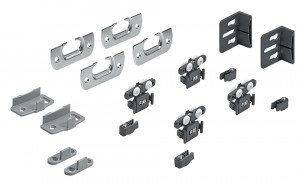 HETTICH 9136103 SysLine S portes coulissantes ensemble 2 vantaux, sans amortisse
