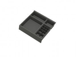 GOLLINUCCI organisateur de salle de bain avec accessoires 270mm anthracite