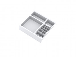 GOLLINUCCI organisateur de salle de bain avec accessoires 270mm blanc 241x242x53