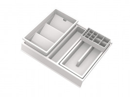 GOLLINUCCI organisateur de salle de bain avec accessoires 400mm blanc