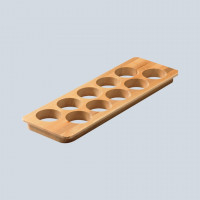 HETTICH 44934 Support OrgaTray pour pots d'épices, rangement debout, hetre verni