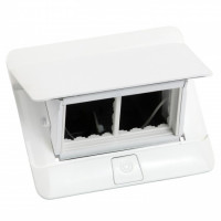 Legrand boîte popup blanc brillant 4 modules avec kit install. pour plan de trav
