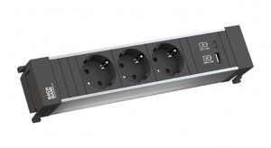 BACHMANN 916.502 unité a tiroirs 3x 230V schuko + USB A/C 22W