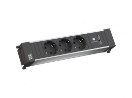 BACHMANN 916.173 unité a tiroirs 3x 230V schuko + USB A 15W