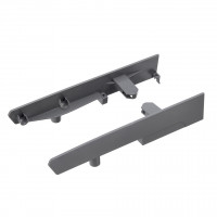StrongBox supports façade, tiroir interne H204, reling rond double, gris