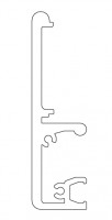 TERNO Diva Fluid moulure de recouvrement 2560 alu brossé noir 4m