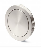 HETTICH 9086689 Poignée TOUCH-IN ronde inox brossé