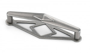 HETTICH 115374 Poignée Olisipo avec plaque, L 141 mm, l 30 mm, aspect étain HETTICH 115374 Poignée Olisipo avec plaque, L 141 mm, l 30 mm, aspect étain