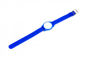 LEHMANN Bracelet nylon montre avec puce pour serrures RFID Mifare® lock bleu