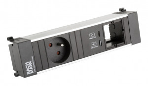 BACHMANN 916.527 unité a tiroirs 1x 230V FR, USB A+C 22W + 1x module libre