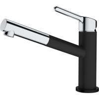 FRANKE Robinet FC 3055.901 Orbit avec aérateur extractible chrome/noir mat
