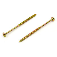 StrongFix Vis a bois PZ 6x150/70 tete fraisée zinc jaune PZ3, filetage partiel