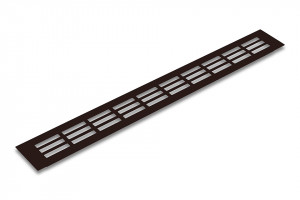 Grille de ventilation 60/400mm brun mat