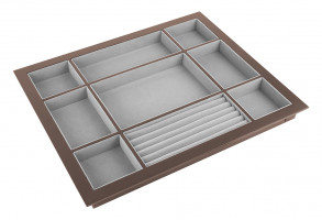 StrongWire organisateur a bijoux, cadre, tiroir coulissant amorti, 600mm, brun