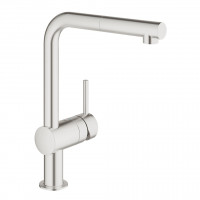 GROHE 30437DC0 Robinet VENTO bec L avec aérateur extractible supersteel