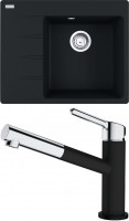 FRANKE ensemble G223MČ CNG 611-62 TL/7 noir mat + FC 3055.901