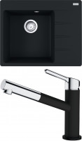 FRANKE Ensemble G215MČ CNG 611-62 TL/2 noir mat + FC 3055.901