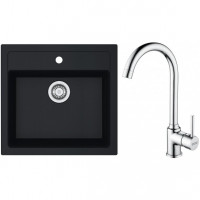 FRANKE ensemble T102Č SID 610 noir + FP 9000.031