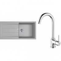 FRANKE ensemble T108Š S2D 611-100 gris + FP 9000.031