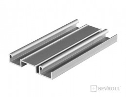SEVROLL 04594 Gemini II guidage inférieur 4,05m argent