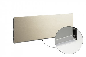 SCILM plinthe 100mm 4m inox brossé