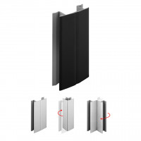 SCILM flexi raccord 120mm noir brillant