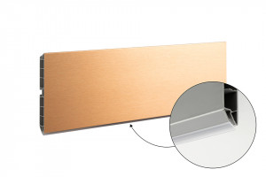 SCILM plinthe 150mm 4m cuivre brossée