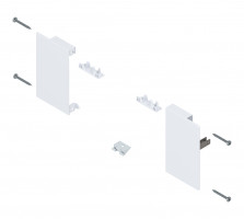 BLUM ZI4.0MS1 Merivobox, fixations frontales pour tiroir int. M, blanc
