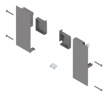 BLUM ZI4.1KS1 Merivobox, fixations frontales tiroir int. K, gris clair IG
