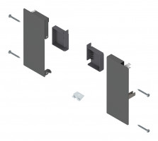 BLUM ZI4.1KS1 Merivobox, fixations frontales tiroir int. K, gris foncé OG