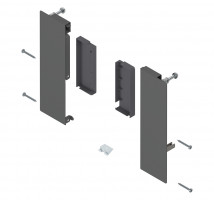 BLUM ZI4.2ES1 Merivobox, fixations frontales tiroir int. E reling, gris foncé OG