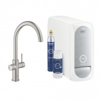 GROHE 31455DC1 Blue Home kit de démarrage C-vide Supersteel