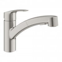 GROHE 30305DC1 Robinet Eurosmart extractible douche duale supersteel