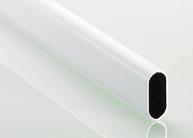 StrongWire tringle de penderie, ovale, 15/30/3000mm, blanc