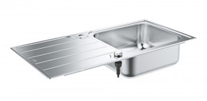 GROHE 31563SD1 évier K500 60-S 1000 x 500mm inox brossé