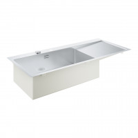 GROHE 31581SD1 évier K1000 80-S 1160 x 520mm évier gauche acier inox brossé