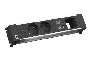BACHMANN 916.504 unité a tiroirs 2x 230V schuko+ USB A/C+ 1x module libre