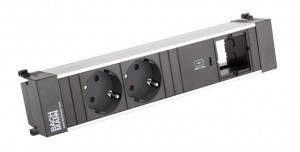 BACHMANN 916.507 unité a tiroirs 2x 230V schuko + USB C + 1x module libre
