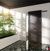 K-TERNO Diva Fluid ensemble de ferrures pour portes en bois frein 3M argenté