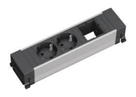 BACHMANN 916.000 unité a tiroirs 2x 230V Schuko + 1x module libre