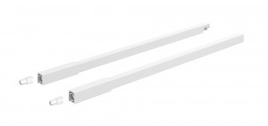 K-HETTICH Atira reling sup, 620mm, paire, cheville, blanc