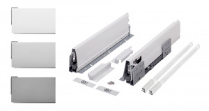 K-StrongBox tiroir H140/270mm, reling carré supérieur, gris