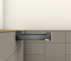 K-BLUM Merivobox tiroir N 450mm/40kg, gris foncé OG, Inserta