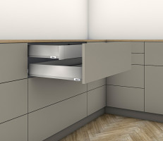 K-BLUM Merivobox, tiroir M 450mm/40kg, gris clair IG, intérieur