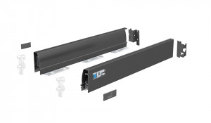 HETTICH 9307089 Atira ensemble jeu de côtés complet, 54/470mm, anthracite