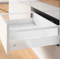 K-HETTICH Atira tiroir 144, 470mm/50kg, relings, blanc, PTO
