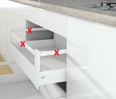 K-HETTICH ArciTech tiroir intérieur 218, 300mm/40kg, blanc, SiSy K-HETTICH ArciTech tiroir intérieur 218, 300mm/40kg, blanc, SiSy