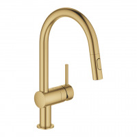GROHE 32321GN2 robinet Minta C-ébut avec douchette double brossé Cool Sunrise